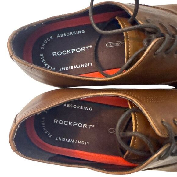 Mens Size 10 Brown Leather Oxfords By Kenneth Cole Reaction - Picture 2 of 6